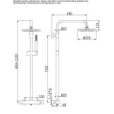 Multifunctional, thermostatic shower panel mounted on the wall Ruffiac