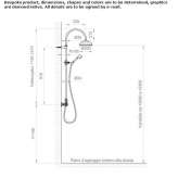 Shower panel with wall thermostat and hand shower Taurisma