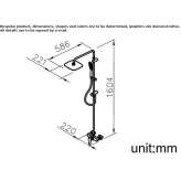 Wall-mounted shower system in chrome-plated brass with hand shower Collonce