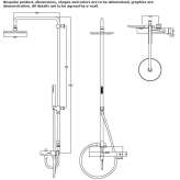 Shower panel in chrome-plated brass Elshout