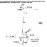 Shower panel with wall thermostat and shower head Hualhuas