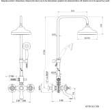 Wall-mounted shower panel made of chrome-plated brass Singen