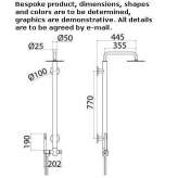 Wall-mounted stainless steel shower panel with hand shower Jagual