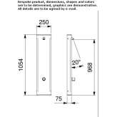 Stainless steel wall-mounted shower panel with self-closing tap Zoyatlan