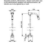 Wall-mounted shower panel with self-closing tap Torgau