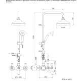 Wall-mounted shower panel made of chrome-plated brass Singen