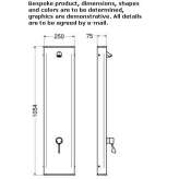 Stainless steel shower panel for wall mounting Sasaima