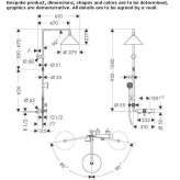 Wall mounted stainless steel thermostatic shower panel with shower head Chauvin