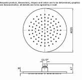 Round, single-jet stainless steel shower head Nidzica