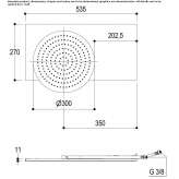 Stainless steel wall-mounted shower with 2 jets Necochea