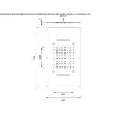 Prostokątna głowica prysznicowa LED z 3 strumieniami Lalor