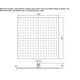 Kwadratowa głowica prysznicowa montowana do sufitu z systemem przeciw osadzaniu się kamienia Kerman