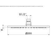 Round rain shower Pentone