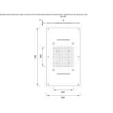 Prostokątna głowica prysznicowa LED z 3 strumieniami Lalor