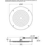 Round shower head with anti-limescale system Viewbank