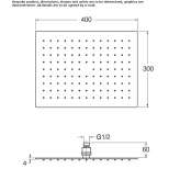 Rectangular shower head with an anti-limescale system Viewbank