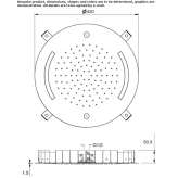 Round stainless steel shower head with built-in lighting Labegude