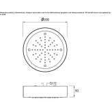 Round shower head with built-in lighting Labegude