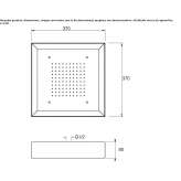 Square shower head with built-in lighting Labegude