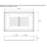 Rectangular shower head with built-in lighting Labegude
