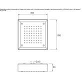 Square shower head with built-in lighting Labegude