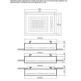 Built-in rectangular stainless steel shower head with 2 jets Ghimbav