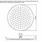 Round, single-jet stainless steel shower head Nidzica