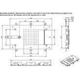 Rectangular stainless steel shower head for ceiling installation Smyha