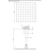 Square brass shower head with anti-limescale system Nauen