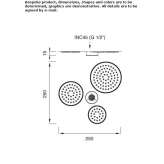 Built-in round chromotherapy shower head Lalor