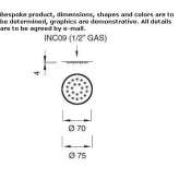 Built-in shower head Lalor