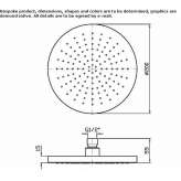 Round, single-jet stainless steel shower head Nidzica