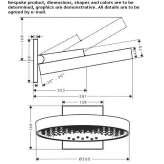 Wall-mounted shower head with 3 jets, chrome-plated, brass Stancea