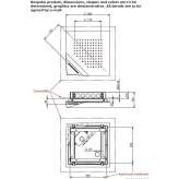 Rectangular stainless steel shower head for ceiling installation Smyha