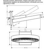 Wall-mounted shower head in chrome-plated brass Stancea