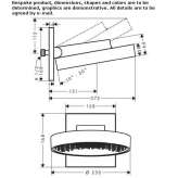 Wall-mounted shower head in chrome-plated brass Stancea