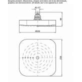 Square ABS shower head with anti-limescale system Loiching