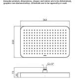 Rectangular stainless steel shower head for ceiling installation Beznea