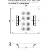 Built-in shower head with 4 jets and chromotherapy Skarnes