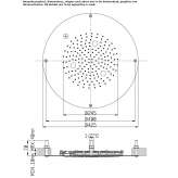 Shower head with 3 jets, ceiling mounted Cuyocuyo