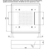 Ceiling mounted square stainless steel waterfall shower Polva