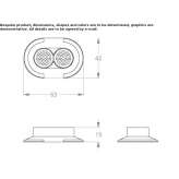 Luxolid® round shower head for ceiling installation Neiba