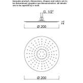 Stainless steel rain shower with anti-limescale system Passons