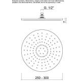 Round shower head with anti-limescale system Gallur
