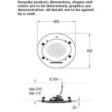 Built-in stainless steel shower head with LED mist Hoetting