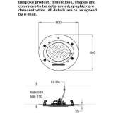 Built-in stainless steel shower head with LED mist Hoetting