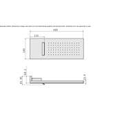 Rectangular wall rain shower Cooling