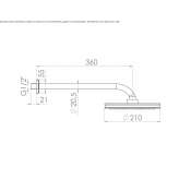 Wall shower head with an anti-limescale arm Zemmer