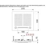 Wbudowana głowica prysznicowa ze stali nierdzewnej z chromoterapią Bradeni