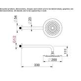 Stainless steel wall shower head with arm Ciurea